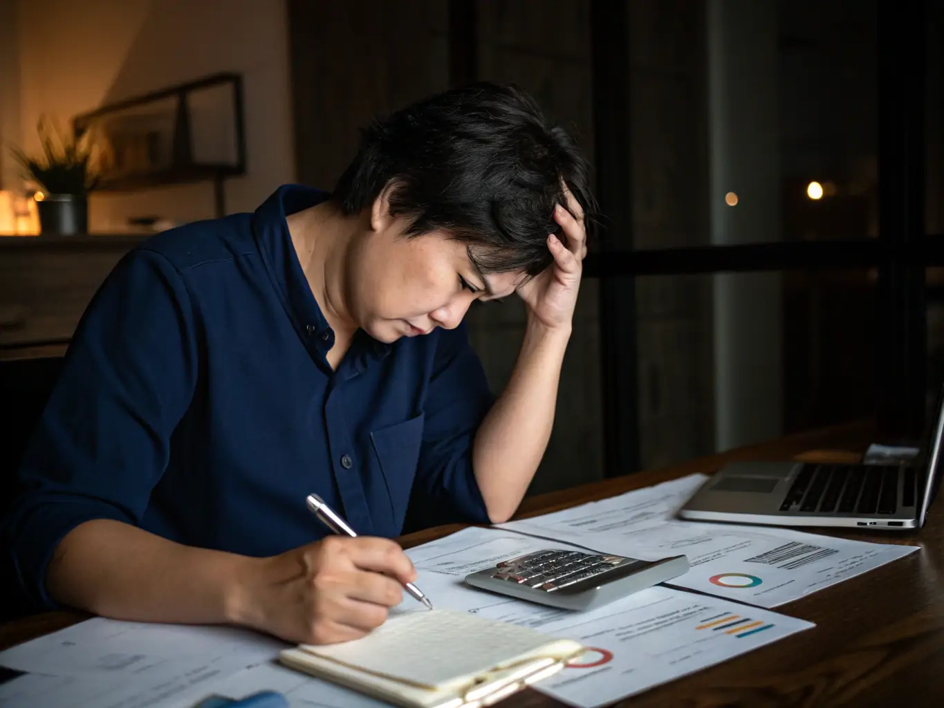 An image of a person working on a laptop with an online accounting software interface displayed, emphasizing the ease and efficiency of managing finances online.
